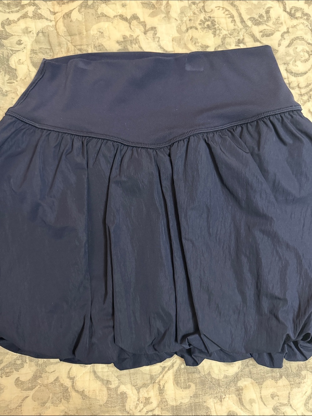 aerie Navy Bubble Skater Skirt
